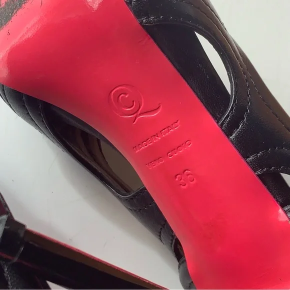 Alexander McQueen, peep toe leather heels - Picture 6 of 9